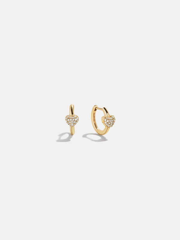 18K Gold Heart Earrings – Heart
