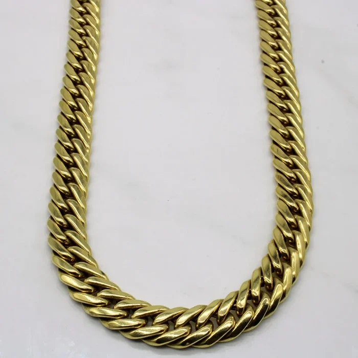 18k Yellow Gold Cuban Link Chain | 15″ |