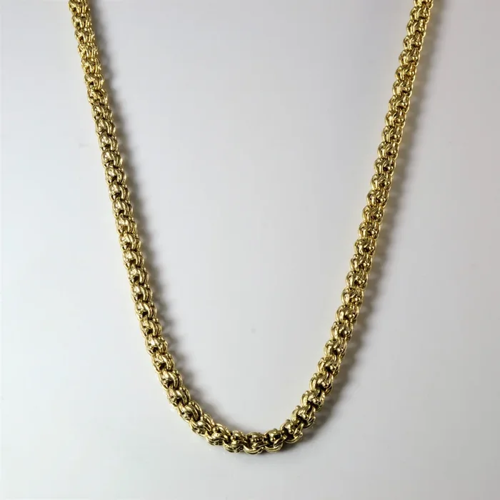 18k Yellow Gold Fancy Link Long Chain | 33″ |