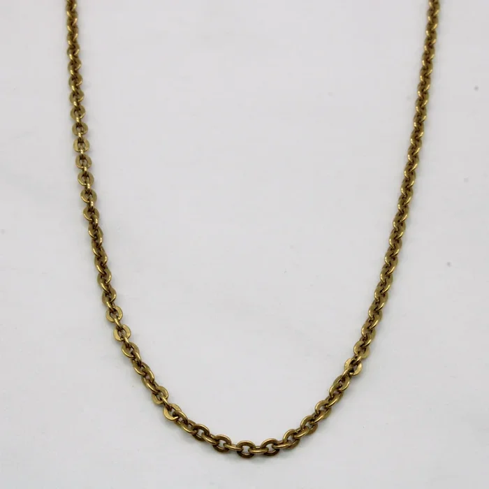 18k Yellow Gold Oval Link Chain | 24″ |