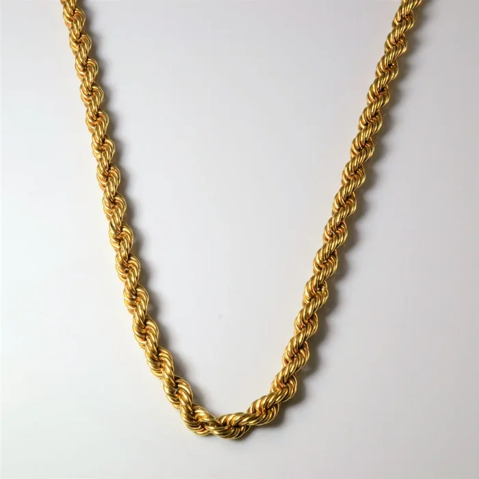 18k Yellow Gold Rope Chain | 20″ |
