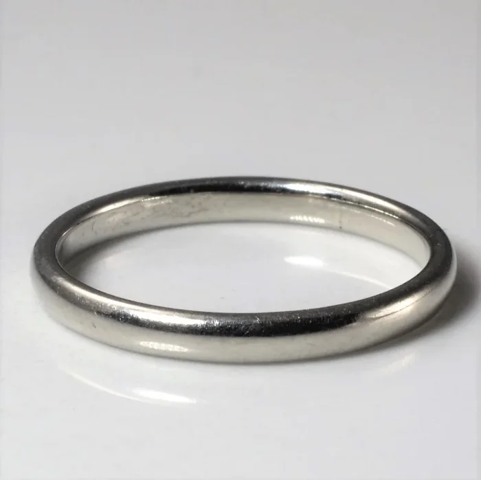 1930s White Gold Band | SZ 5.5 |