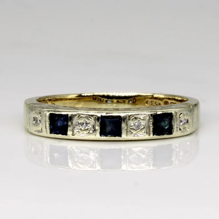 1988 London Sapphire & Diamond Ring | 0.15ctw, 0.02ctw | SZ 6 |