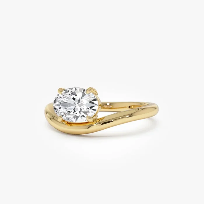 1ct Oval Shaped Lab Grown Contemporary Diamond Engagement Ring – Clio