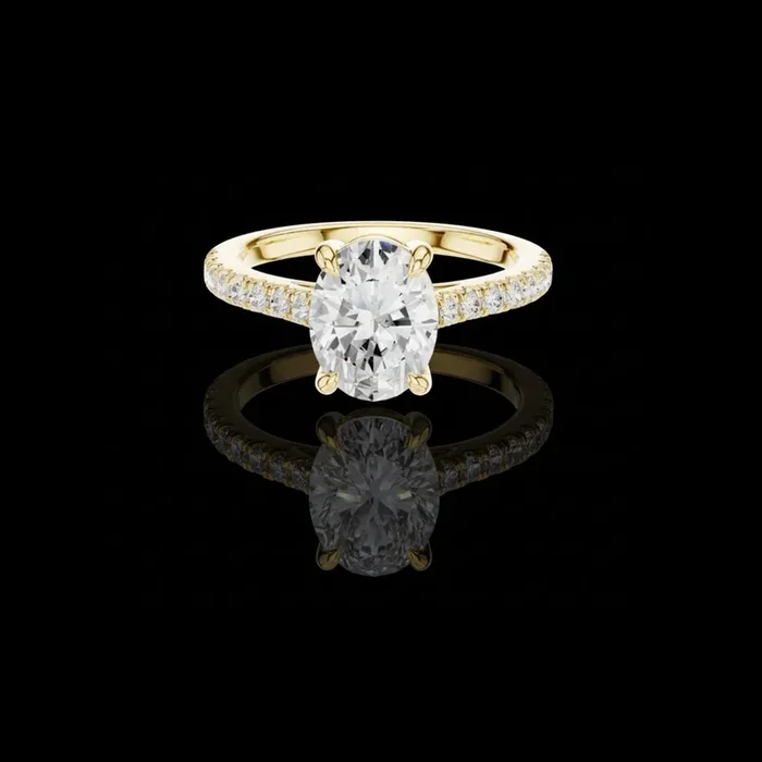2.00 CT Precious Moissanite Oval Cut Diamond Ring For Still Love