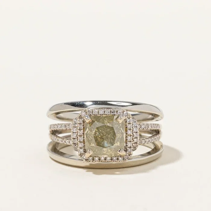 2.10ct GIA-graded Natural Fancy Color Diamond | 2.45ctw | SZ 6 |
