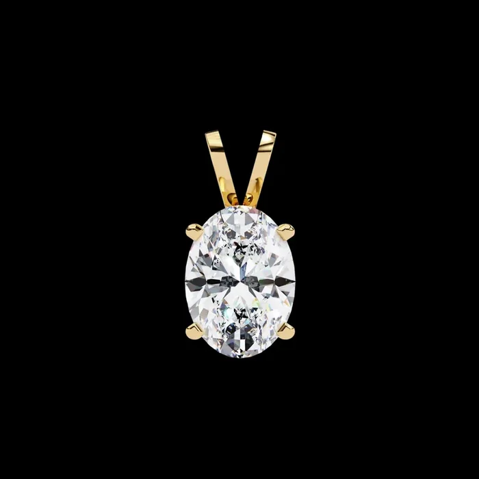 2.48 TCW Simple Yet Stunning Everyday Oval Cut Lab Grown Diamond Pendant for Women