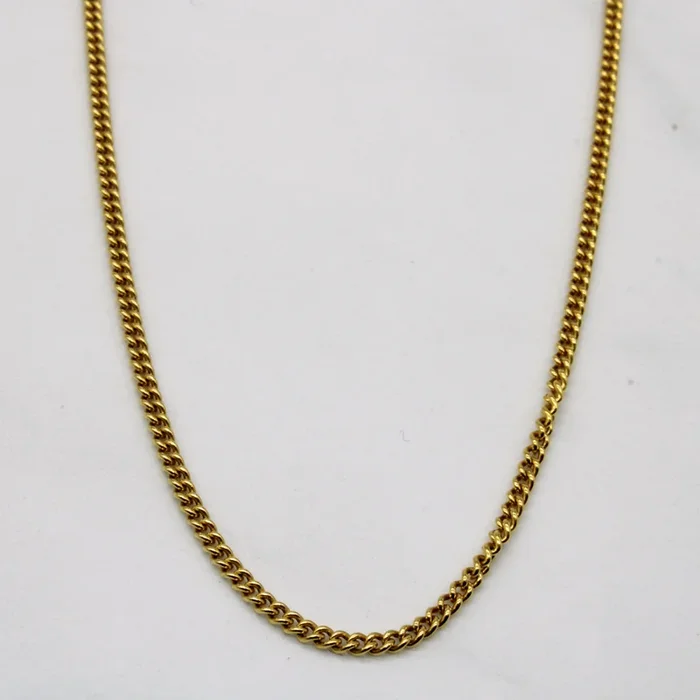20k Yellow Gold Curb Link Chain | 24″ |