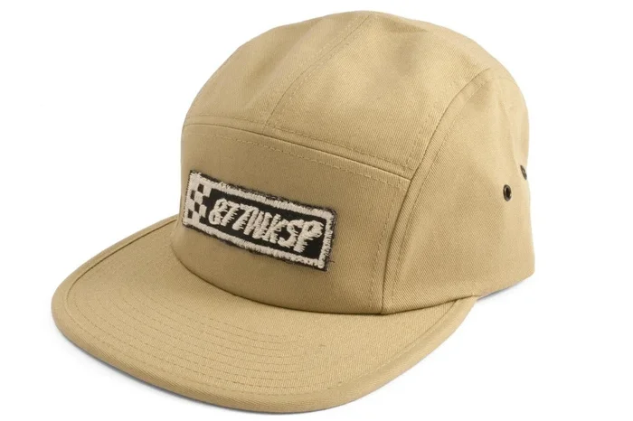 #211 – Basecap 5-Panel 877 Logo Checkerboard sand