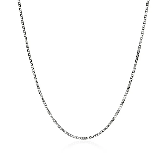 22″ Sterling Silver Curb Chain Necklace 2.1MM