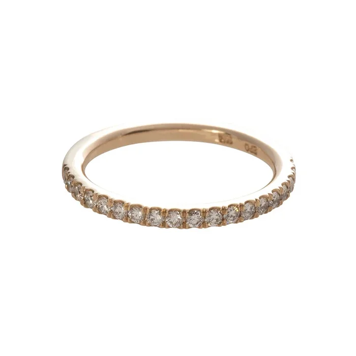 .29ctw Diamond Pavé 14K Yellow Gold Halfway Band