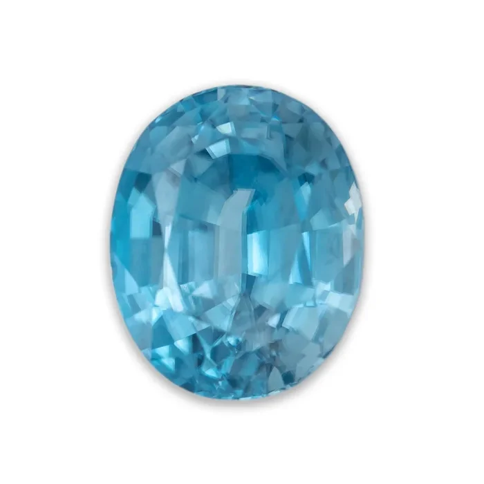4.46ct 10x8x5.6mm OVAL CUT BLUE ZIRCON