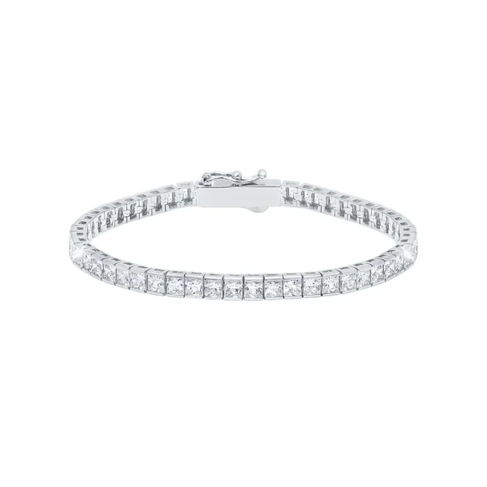 4mm Princess Tennis Bracelet in Platinum