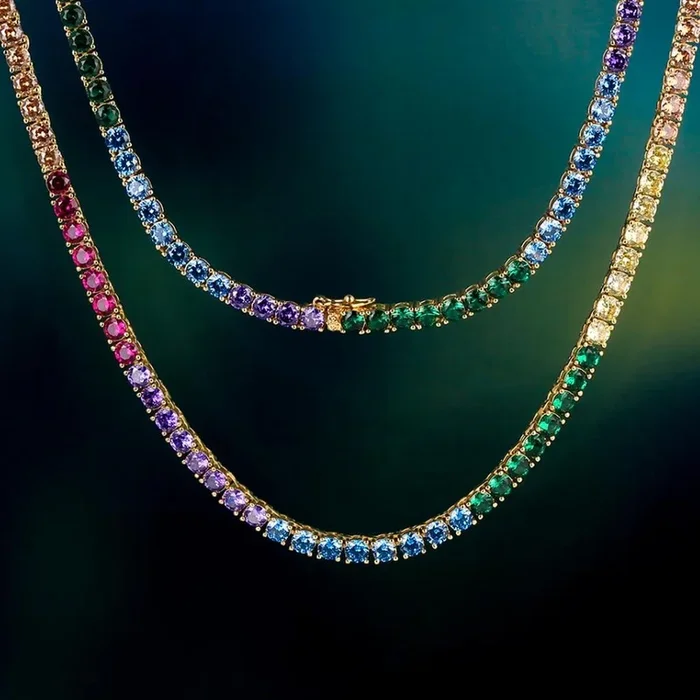 5mm Rainbow Tennis Spectrum Chain