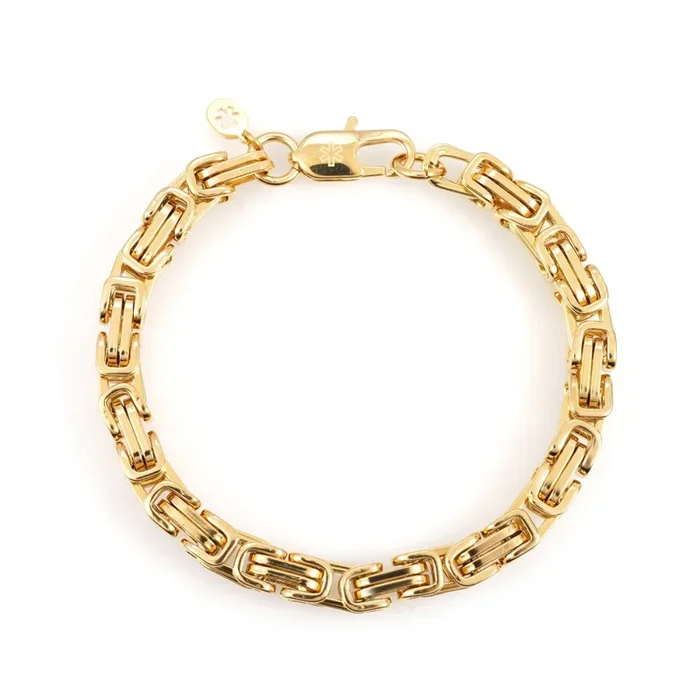 6MM Byzantine Bracelet 14K Gold