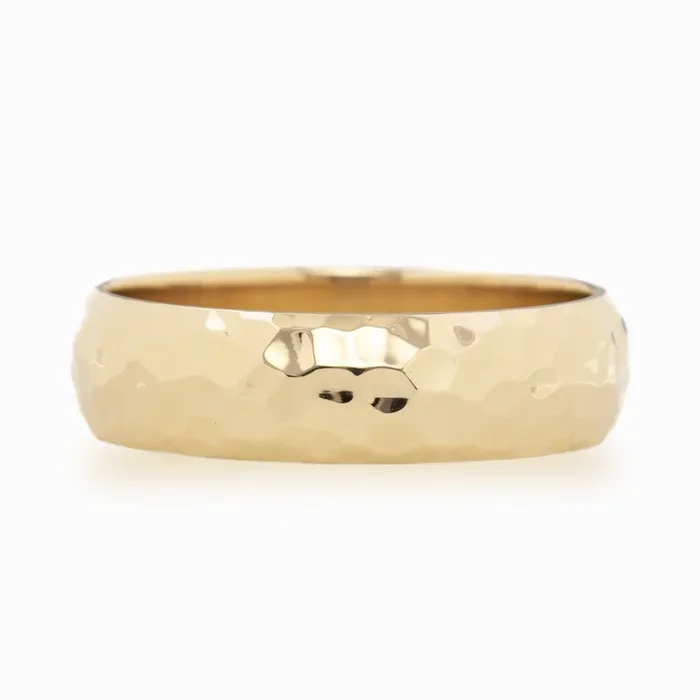 6mm Men’s Hammered Wedding Band