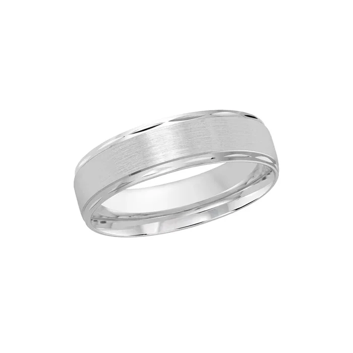 6mm White Gold Band