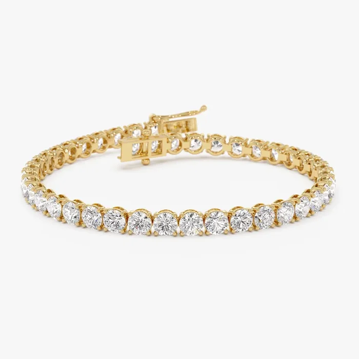 7.00ctw 14k Round Shaped Lab Grown Diamond Tennis Bracelet – Emily