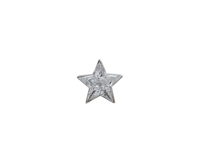 7mm Invisible Set Diamond Star SINGLE Stud Earring
