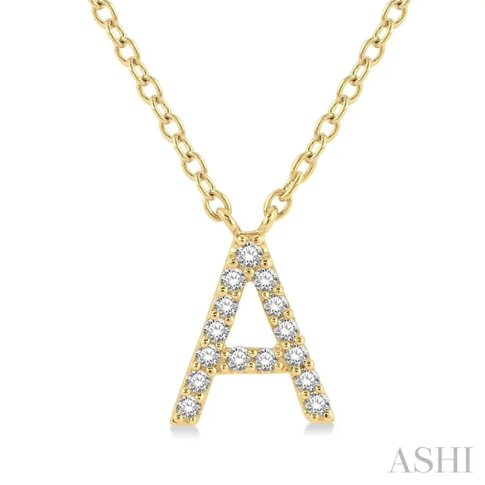 ‘A’ Initial Diamond Pendant