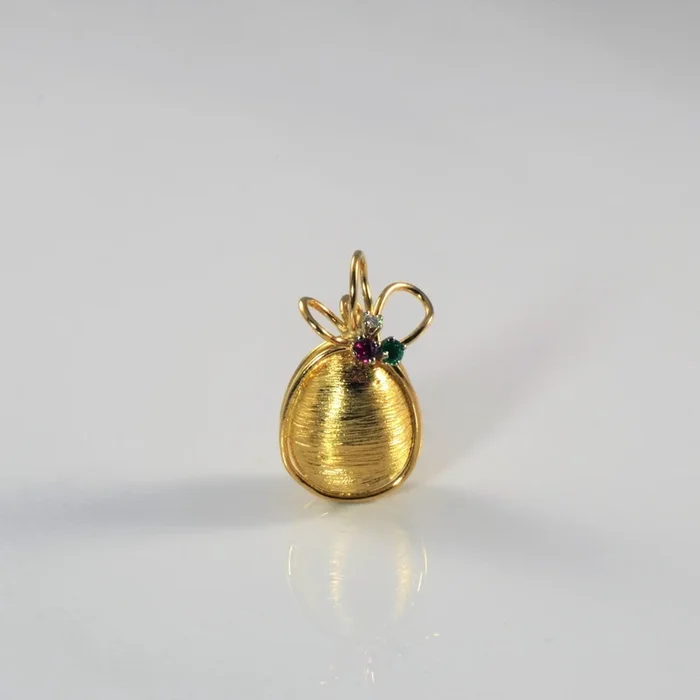 ‘Cavelti’ Multi Gem Egg Pendant | 0.12ctw, 0.03ctw |