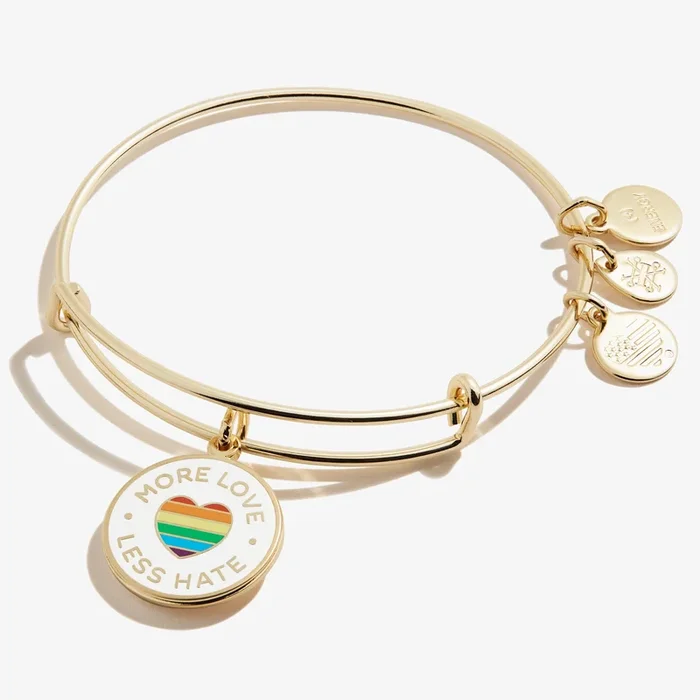 ‘More Love Less Hate’ Charm Bangle