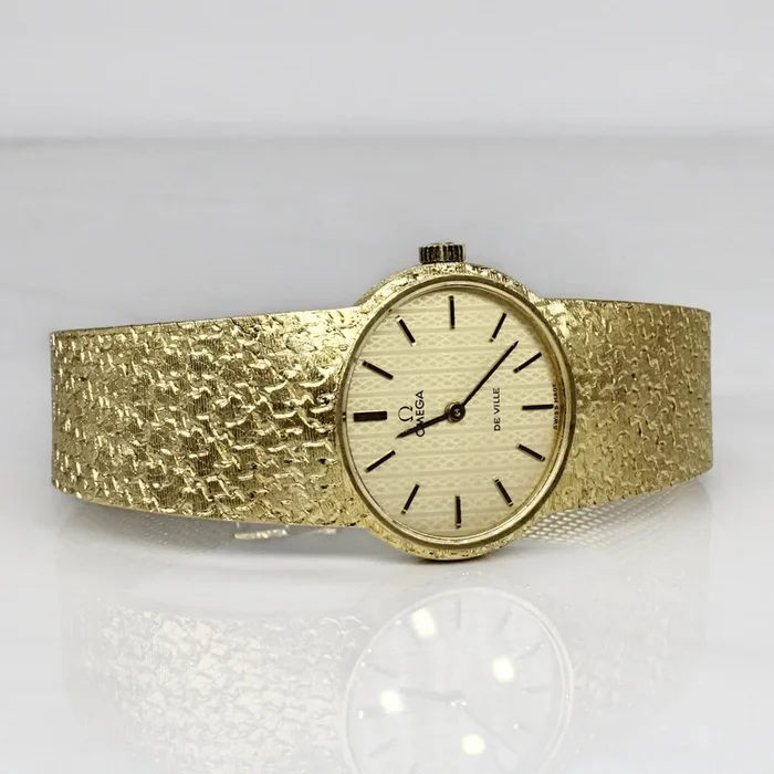 ‘Omega’ Solid Gold De Ville Watch | 6.5″ |