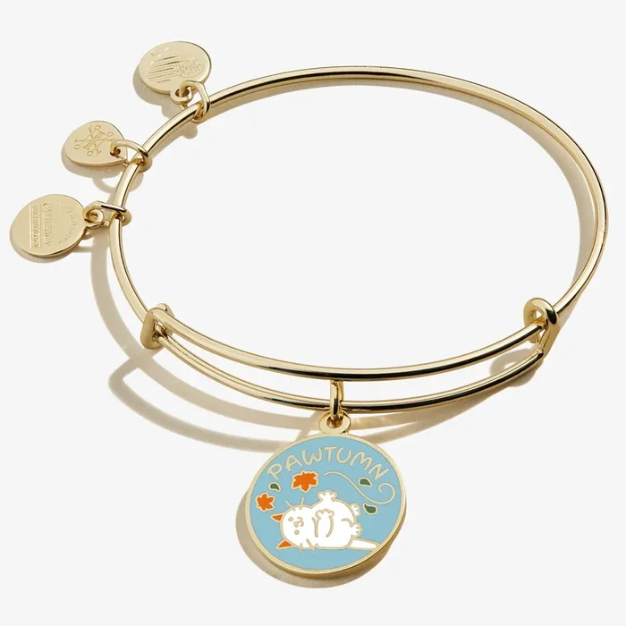 ‘Pawtumn’ Cat Fall Leaves Charm Bangle