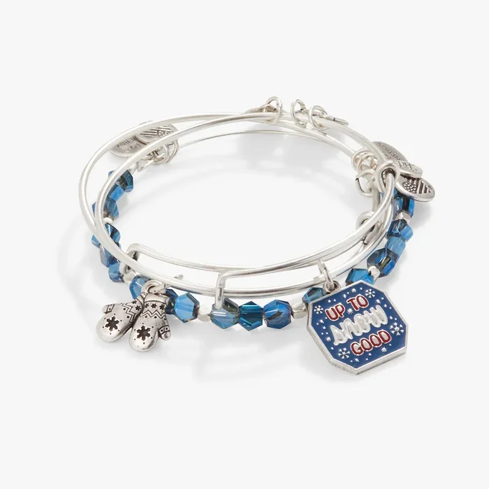 ‘Up to Snow Good’ Charm Bangle, Set of 3