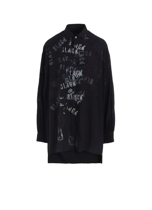 “BLACK” PRINT BIG BLOUSE
