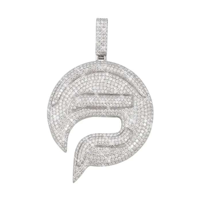 “BUSINESS LOGO” Custom Circle Pendant 14K Gold