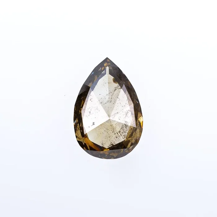 “DE LA MARNE” – PEAR DOUBLE CUT CHAMPAGNE SALT & PEPPER DIAMOND