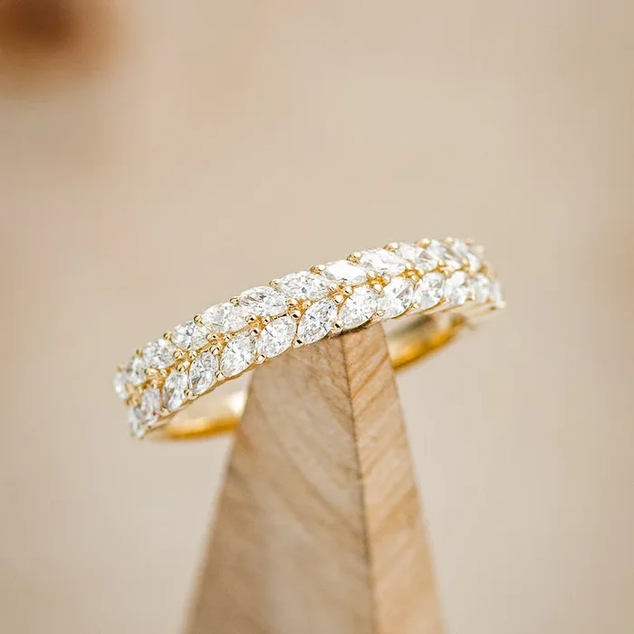 “ESMEREE” – MARQUISE DIAMOND STACKING WEDDING BAND