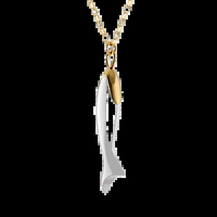 “Perseverance” White Ceramic and 18K Gold Fish