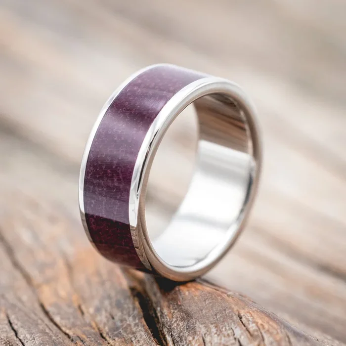 “RAINIER” – PURPLEHEART WOOD WEDDING RING