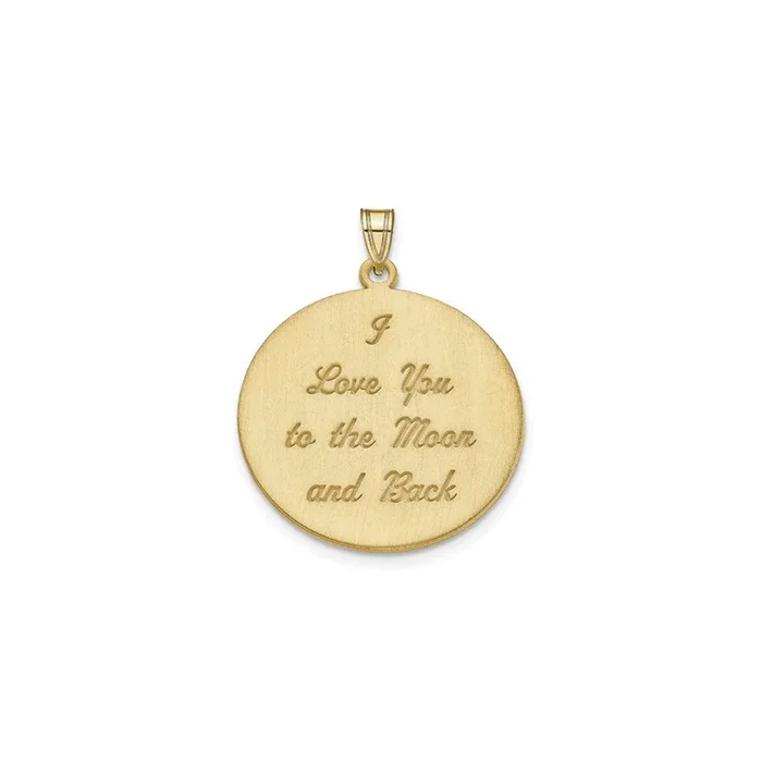 ”I Love You To The Moon-and-Back” Disc Pendant