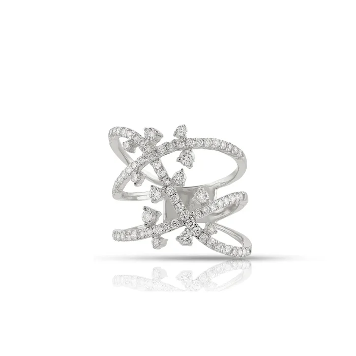 925 Silver Cubic Zirconia Pave Set Diamond Ring