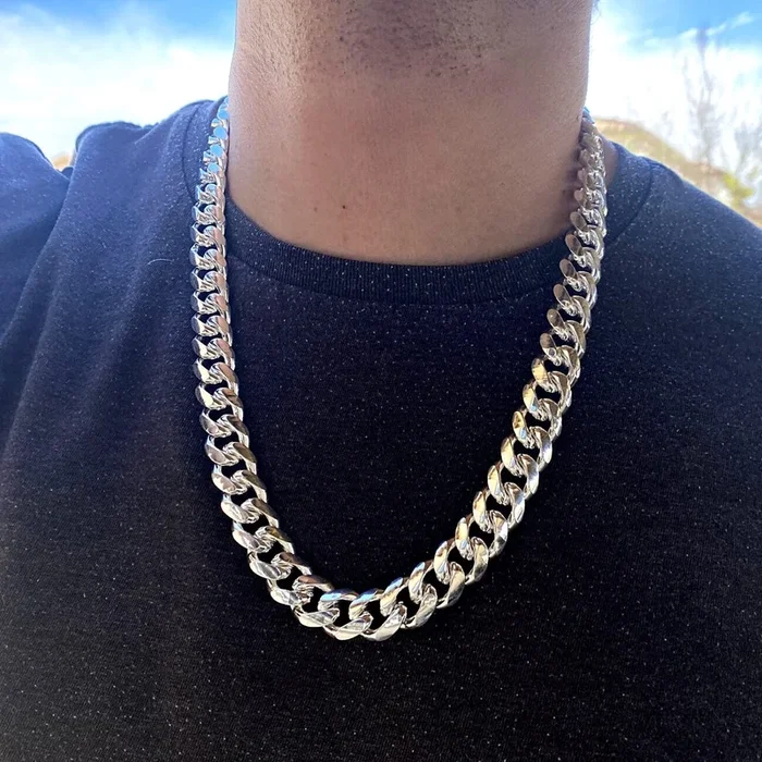 925 Sterling Silver Miami Cuban Link Chain Heavy 24″ x 14MM Thick
