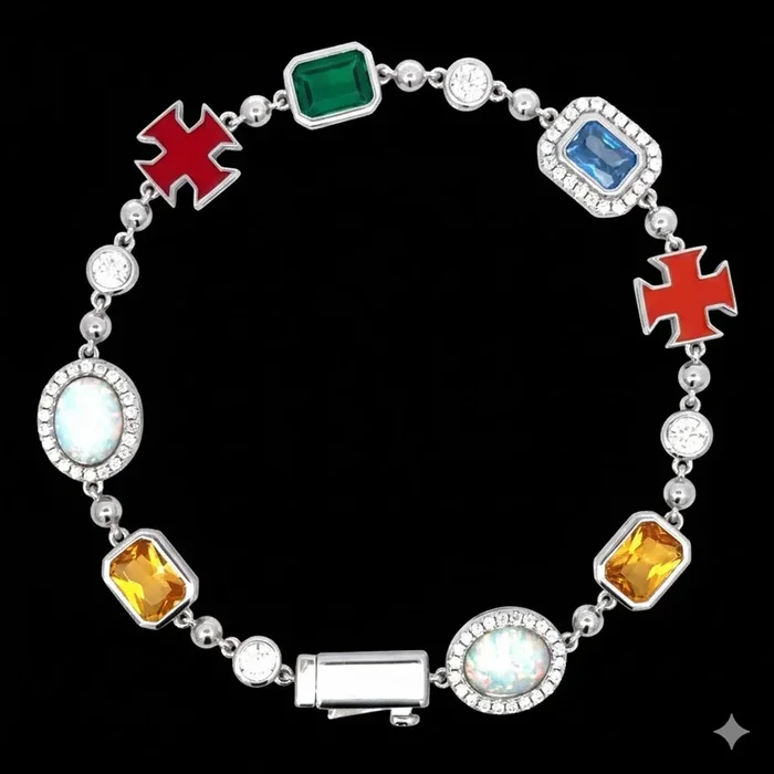 9910751 | 925 Silver Moissanite 10mm Rhodium Bracelet