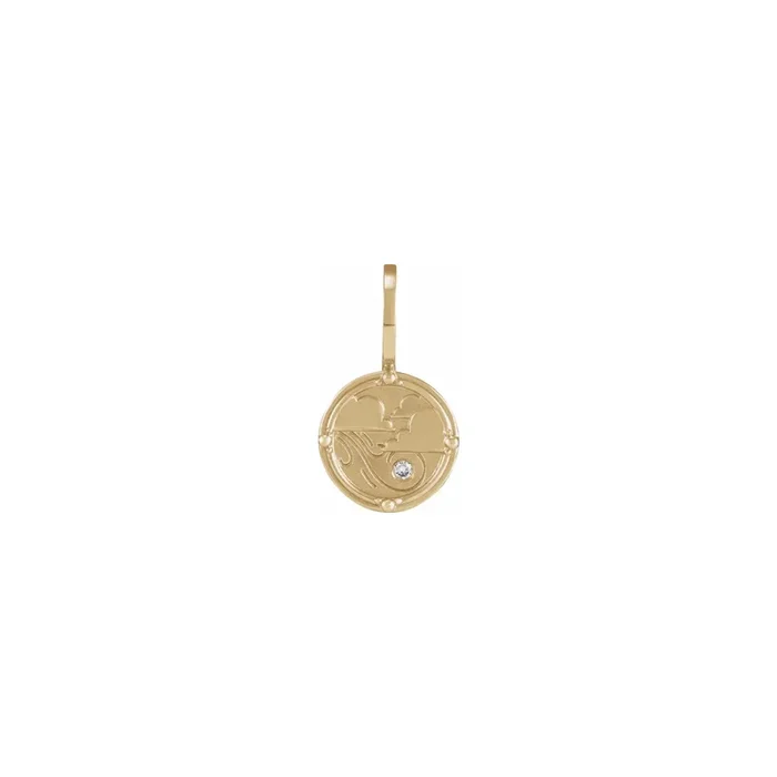 Air Element Diamond Medal Pendant