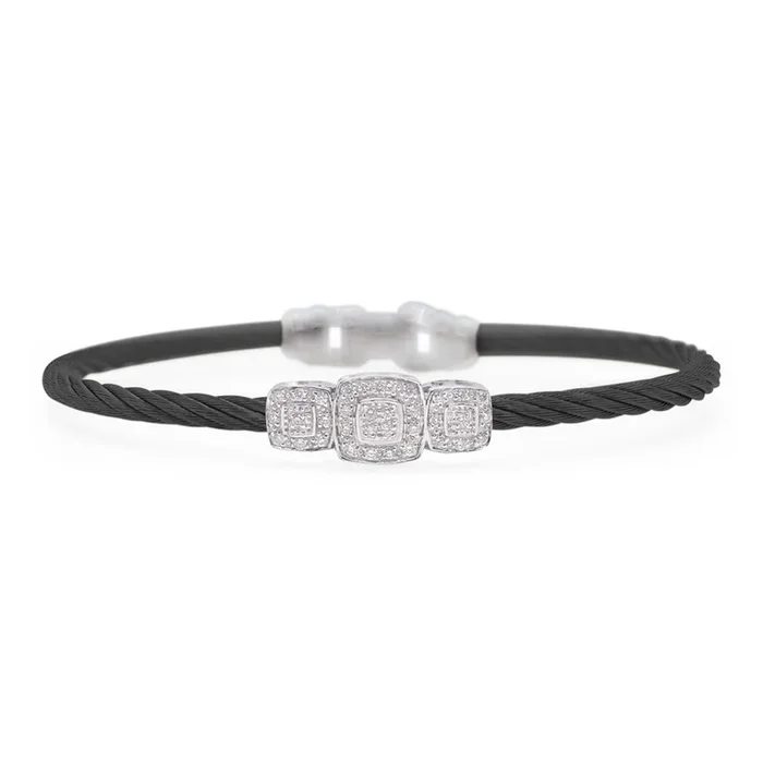 Alor Black Cable Diamond Bracelet