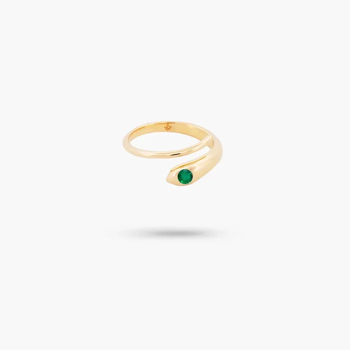 Amare Wear Emerald Snake Ring