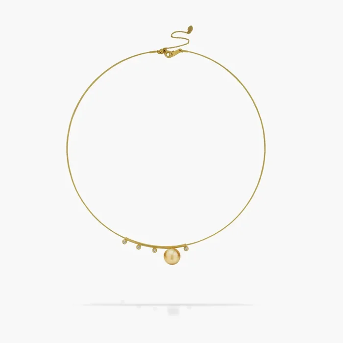 Amare Wear Gold South Sea Pearl Diamond Majesty Choker