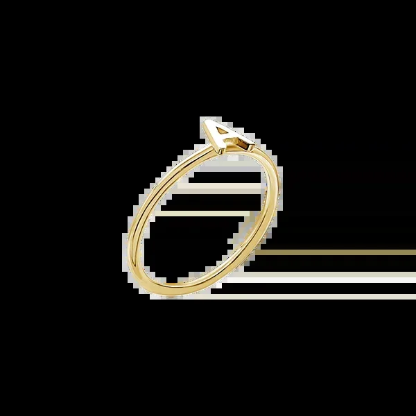 Amare Wear Initial Stackable Rings 14K Gold