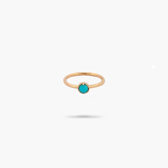 Amare Wear Turquoise Solitaire Ring- December Birthstone