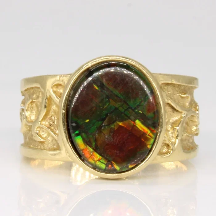 Ammolite Cocktail Ring | 1.35ct | SZ 5.5 |
