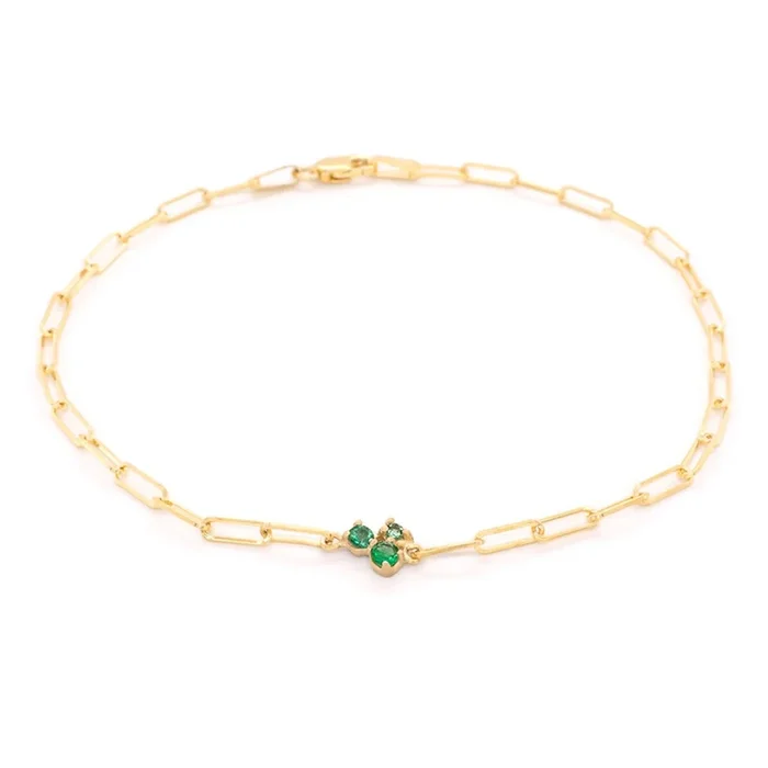 ANNE SPORTUN Tiny Trio Emerald Festival Bracelet