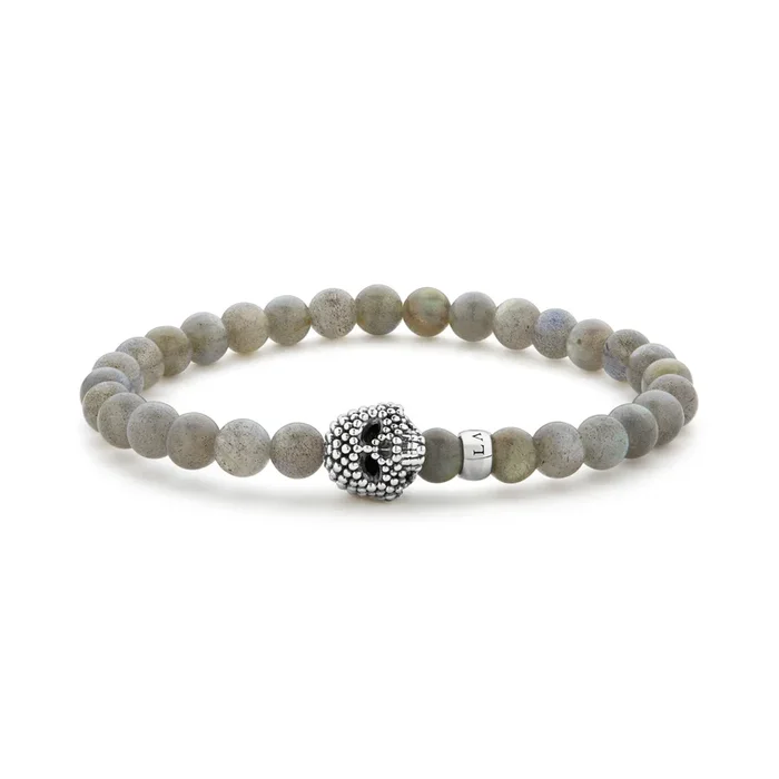 Anthem Labradorite Skull Bead Bracelet