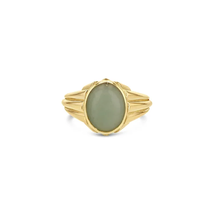 Aquamarine Column Ring – Vertical