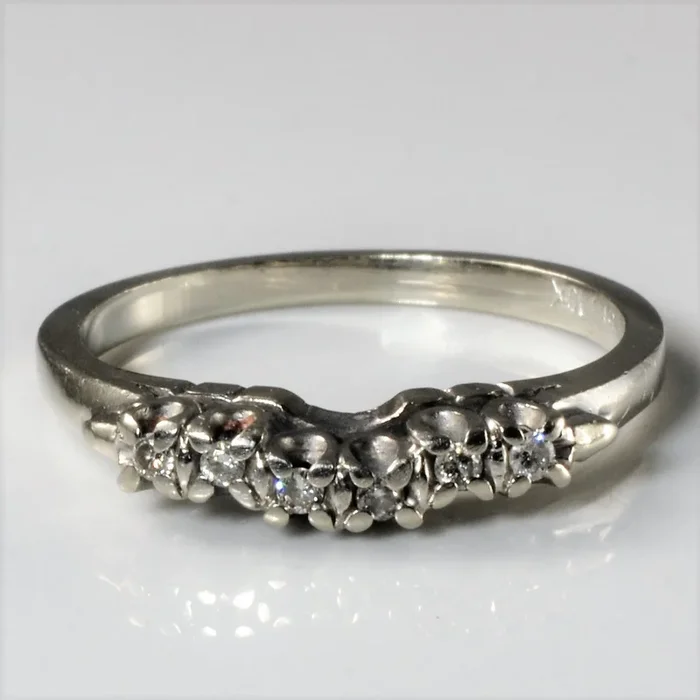 Art Deco Inspired Contour Band | 0.06ctw | SZ 6.25 |